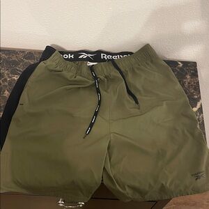 Reebok Khaki Green Sports Shorts